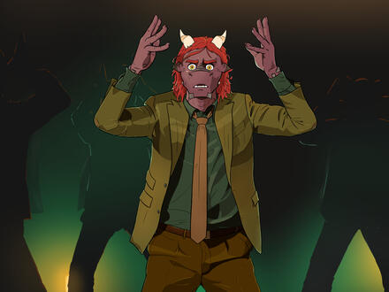 Half body with complex background Half body with complex background